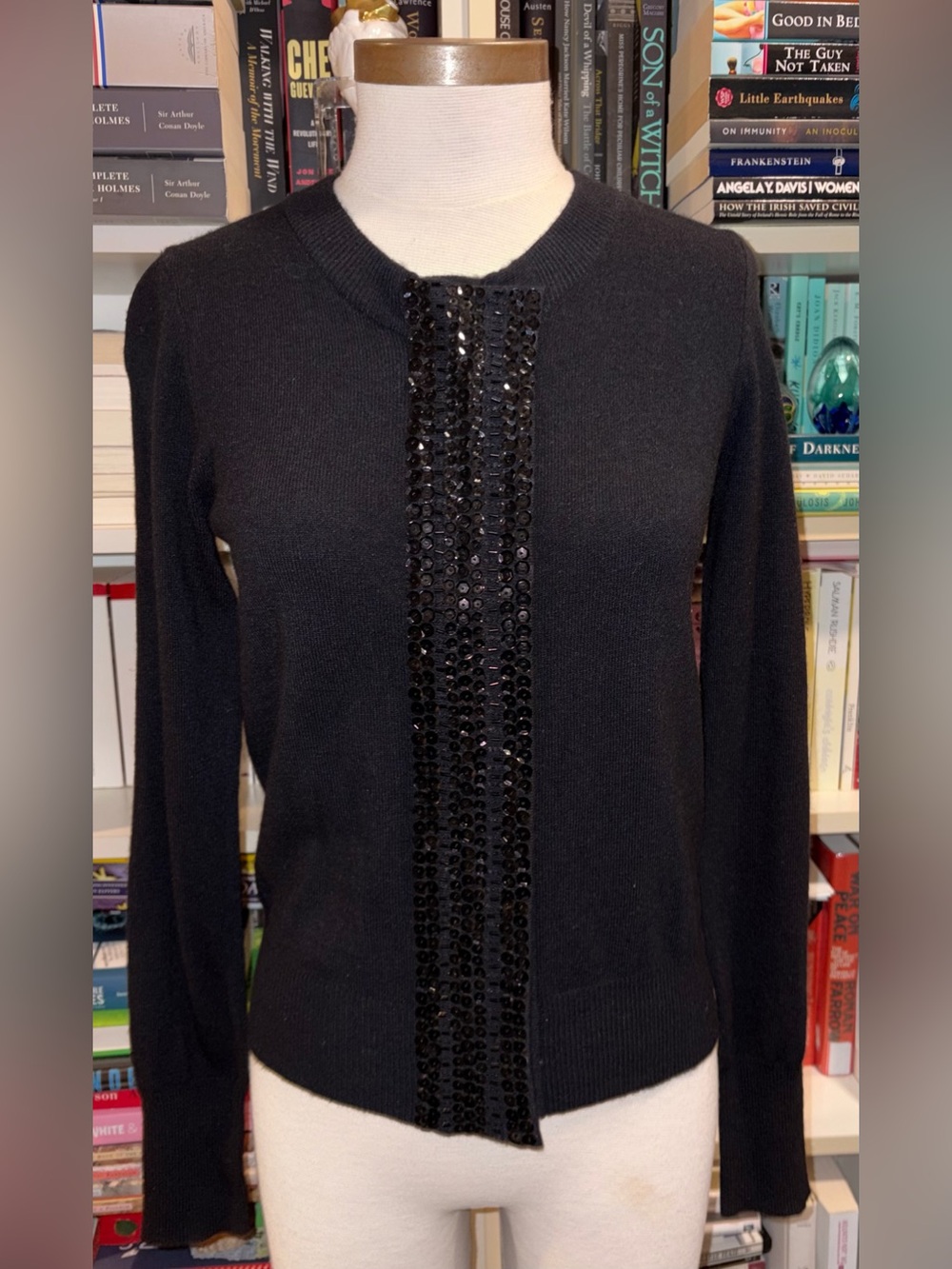 J Crew Black Sequin Cardigan